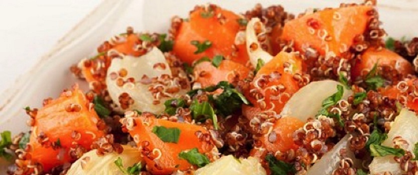 Quinoa with Roast Carrots & Onions